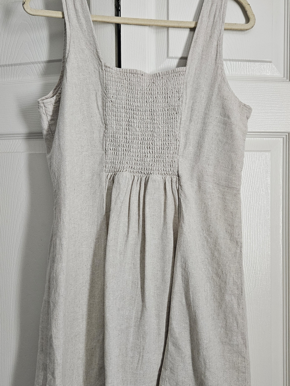 Old Navy Neutral Linen-Blend Midi Tank Dress - Picture 2 of 2